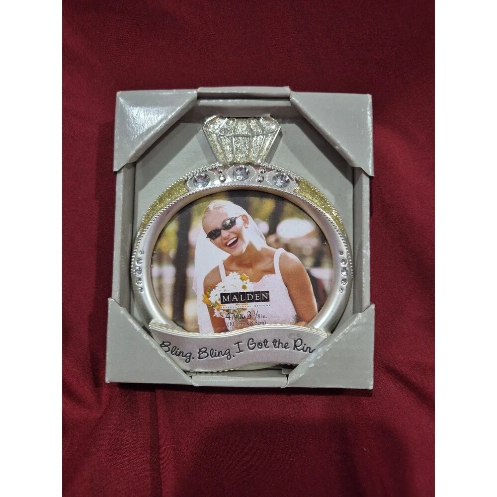 New Malden Engagement Wedding Jewel Glitter Bling I Got The Ring Picture Frame